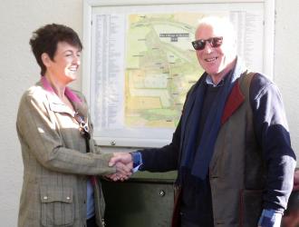 Village Map Unveiled by Jo Churchill MP and David Kemplay