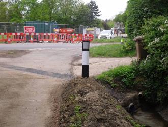 Drainage work viewed from Cangles Lane May 21